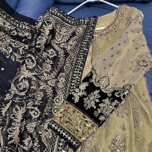 Indian embellished embroidered Wedding/party dress